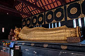 Chiang Mai - The Wat Chedi Luang, secondary vihan with the reclining Buddha. 